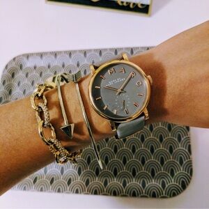 Stella & Dot Women’s Like New Christina Link Gold Crystal Chain Layered Bracelet